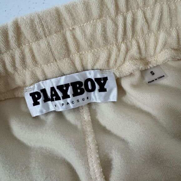 Pacsun X Playboy Yellow Pants W Drawstrings Casual Lounge Women’s Size Small - Picture 7 of 11
